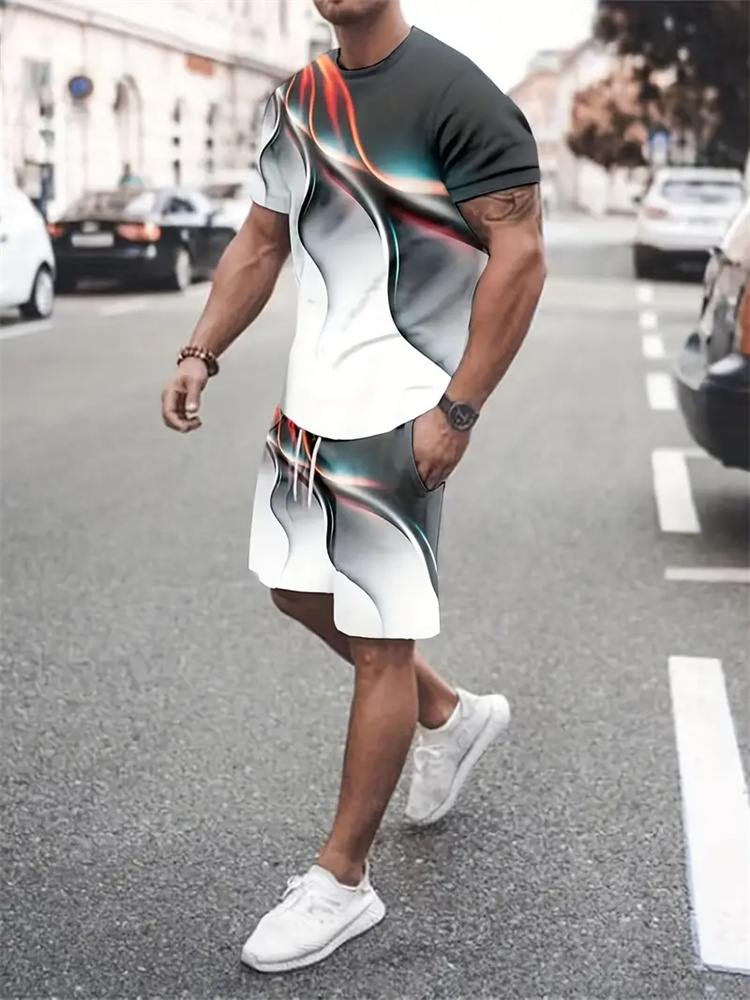 Summer Clothing Items - Camiseta con textura degradada para hombre
