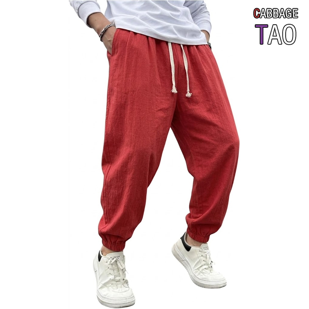 Summer Hiking Clothing - Pantalones Harem de Algodón y Lino