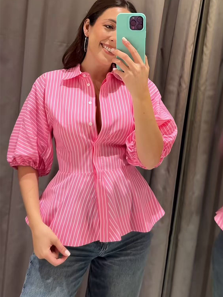 Summer Youth Clothing - TFMLN Camisas a rayas para mujer,