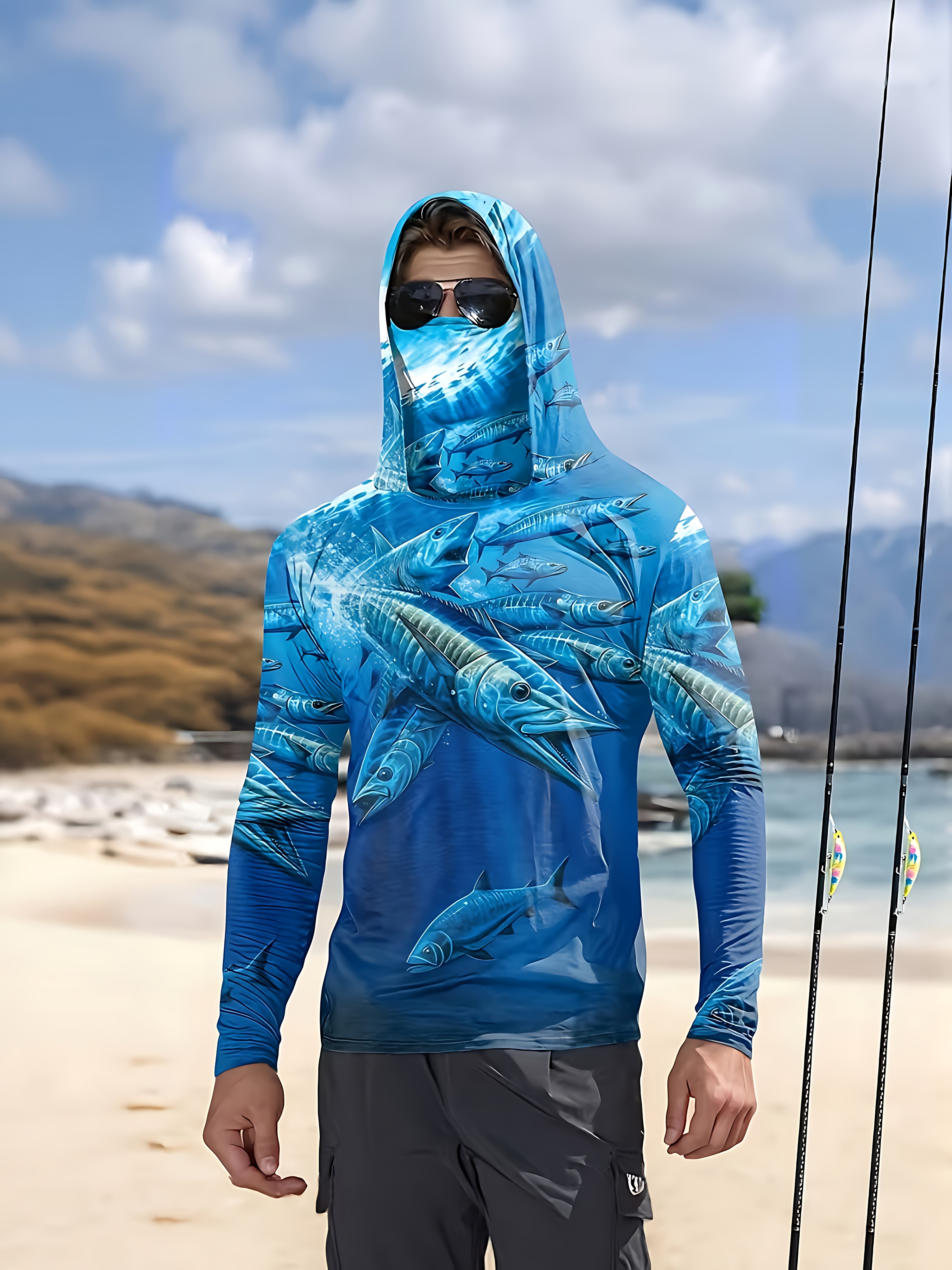 Summer Clothes - Camisa de Pesca con Capucha para
