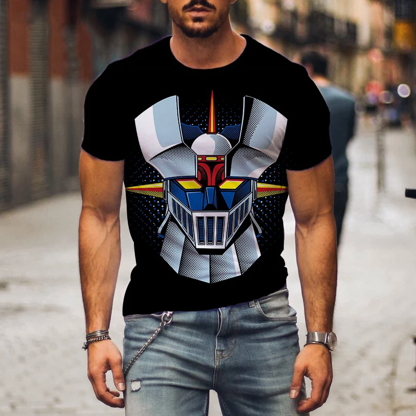 Summer Clothing Over 50 - Camiseta con Estampado 3D de Mazinger