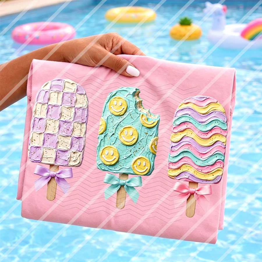 Summer Clothing Fabric - Pegatina Termoadhesiva DIY de Polos de