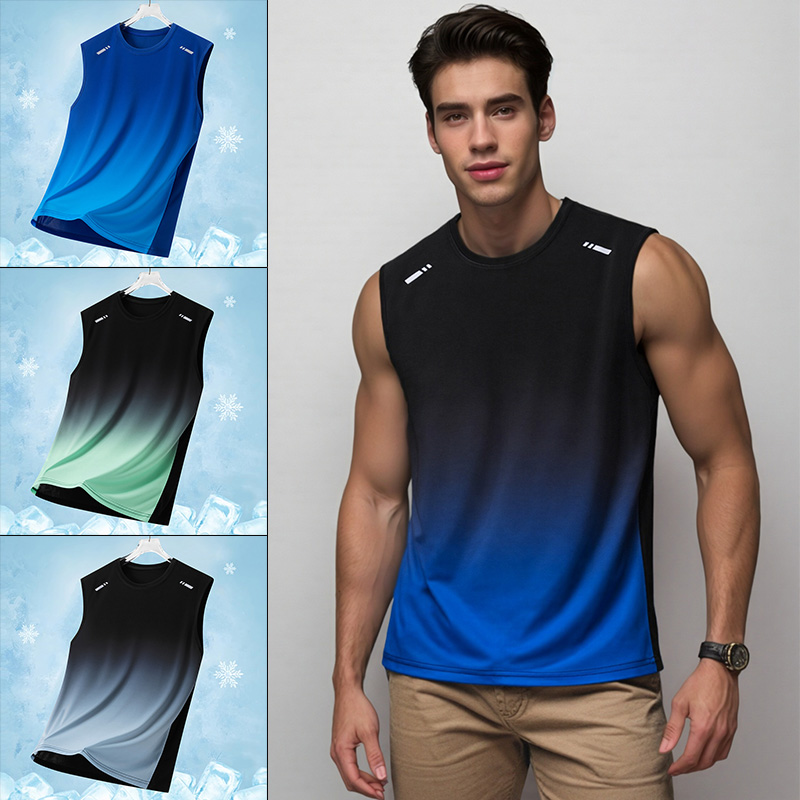 Summer Youth Clothing - Chaleco Deportivo Degradado para Hombre, Ligero,
