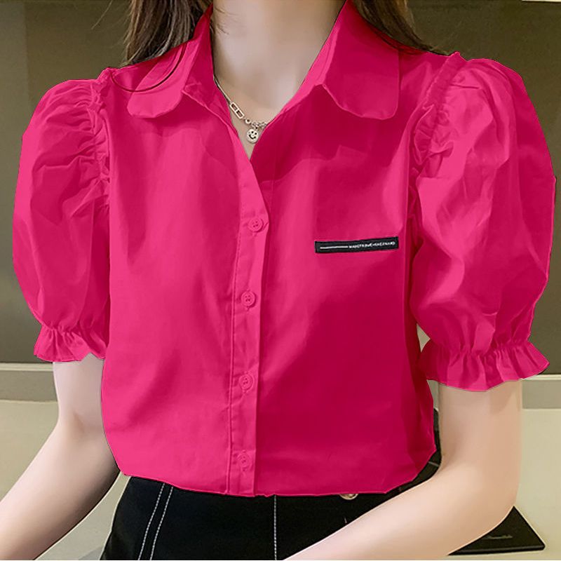 Summer Youth Clothing - Blusa de manga corta con cuello