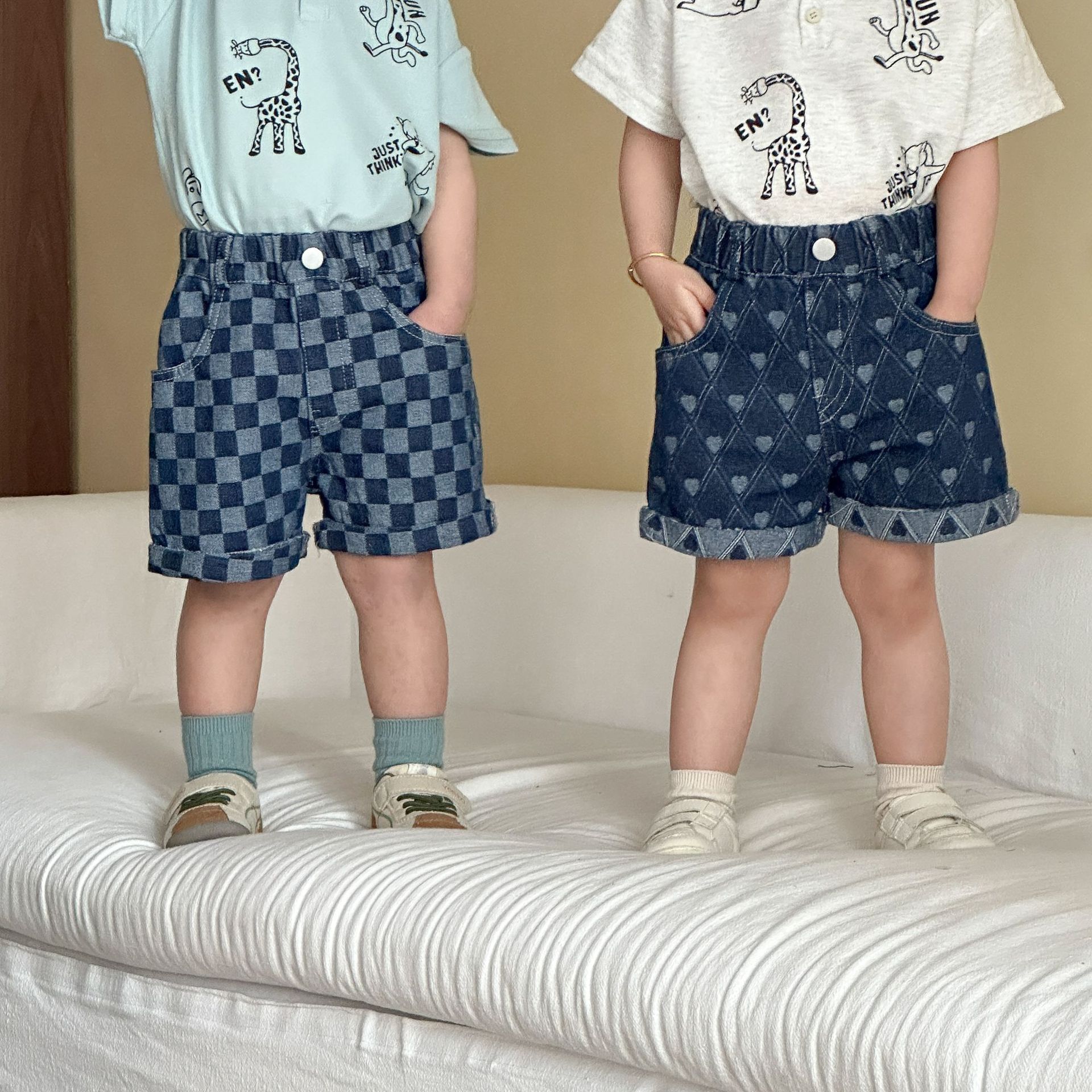 Summer Loving Kids Clothing - Nuevos pantalones cortos de mezclilla para
