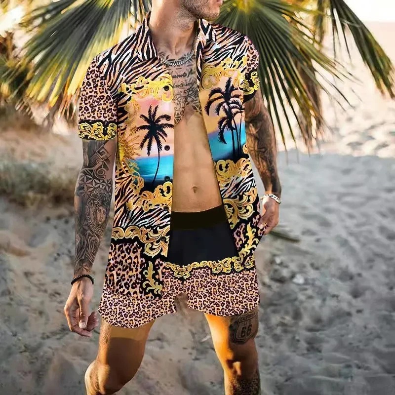 Summer Clothing Beach - Conjunto de Camisa y Pantalones Cortos