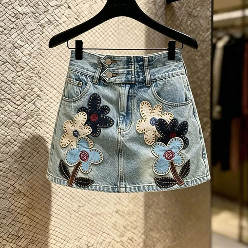 Falda vaquera de moda coreana  - Summer Clothing Looks reseña y precio