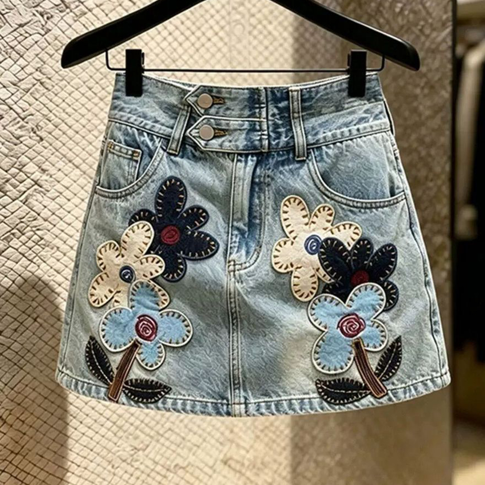 Falda vaquera de moda coreana  - Summer Clothing Looks reseña y precio