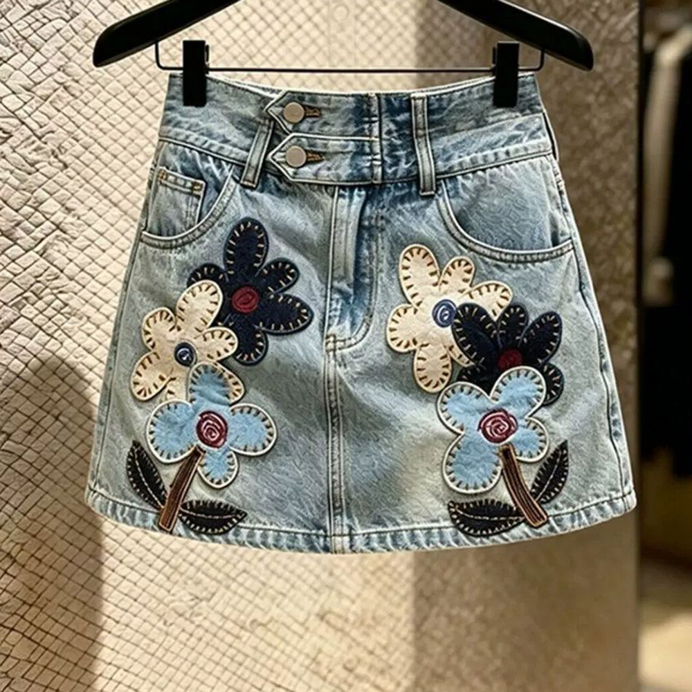 Falda vaquera de moda coreana  - Summer Clothing Looks reseña y precio