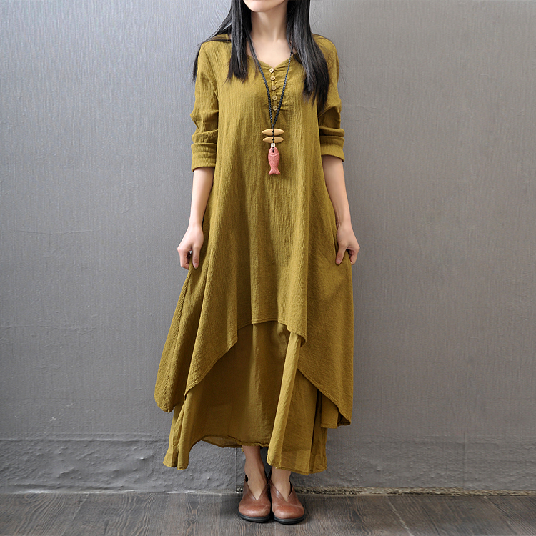 Vestido largo de manga larga p - Summer Clothing India reseña y precio