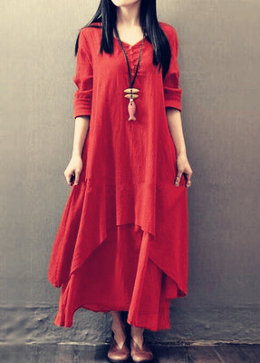 Vestido largo de manga larga p - Summer Clothing India reseña y precio
