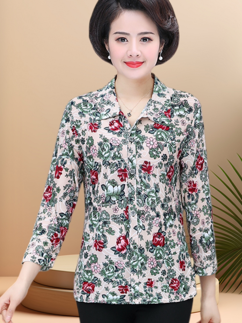 Nueva Camisa de Seda Helada de - Summer Clothing For Women Over 60 reseña y precio