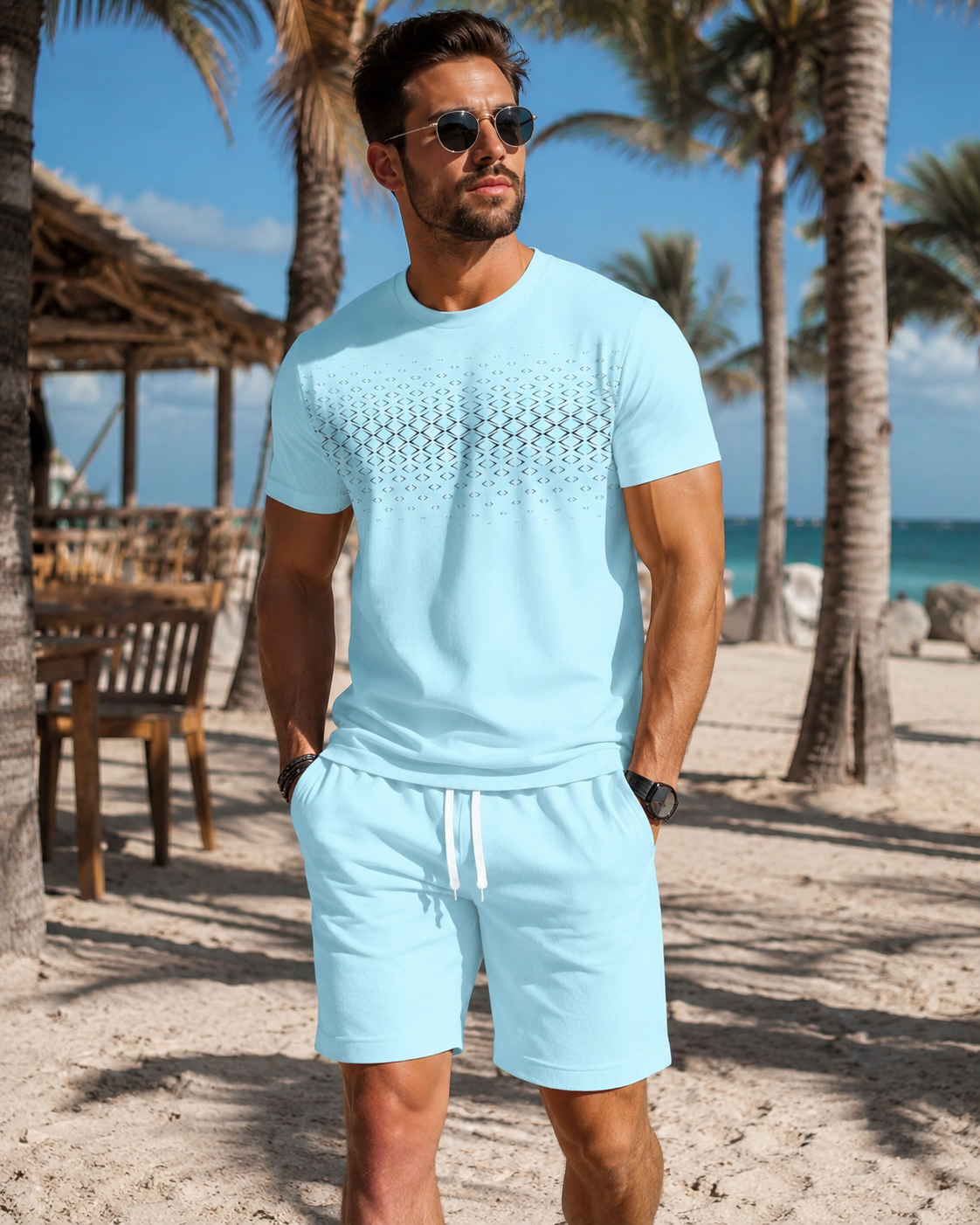 Conjunto de Camiseta y Pantalo - Summer Clothing Beach reseña y precio