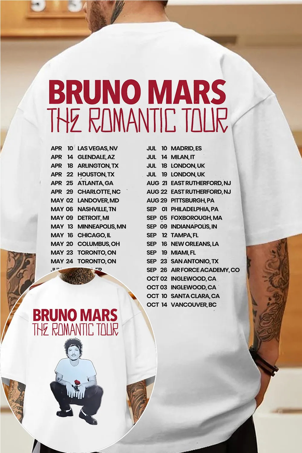 Camiseta gráfica Bruno Mars 20 - Summer Clothing Trends For Women 2026 reseña y precio