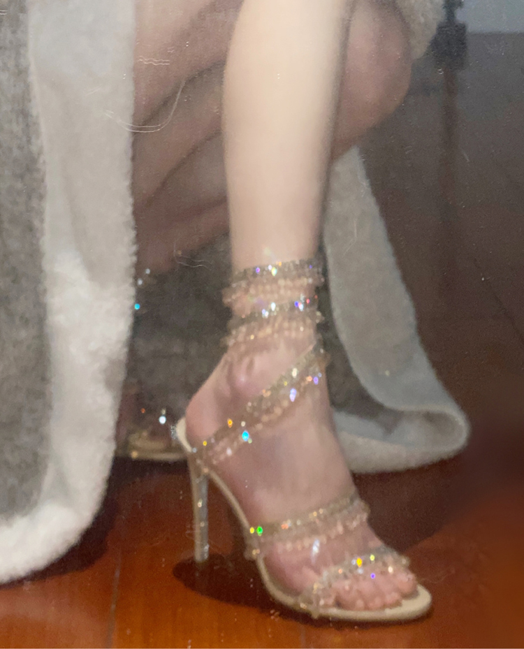 Sandalias de tacón alto con fo - Summer Closet reseña y precio