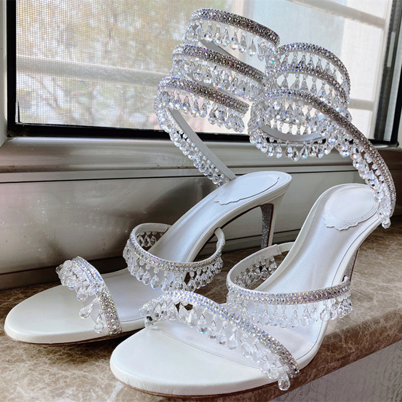 Sandalias de tacón alto con fo - Summer Closet reseña y precio