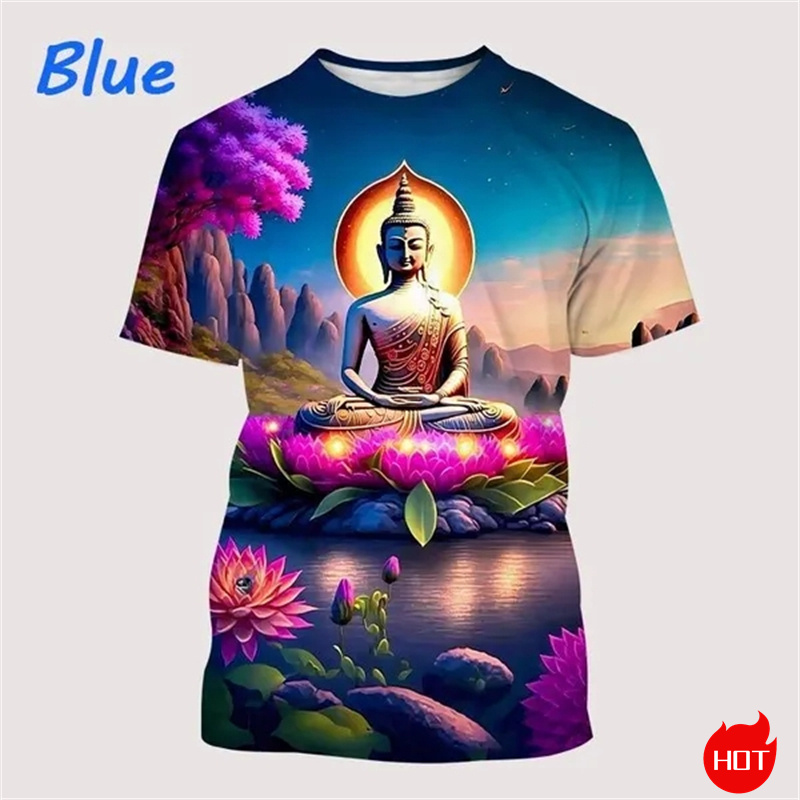 Camiseta budista de Shakyamuni - Summer Clothing India reseña y precio