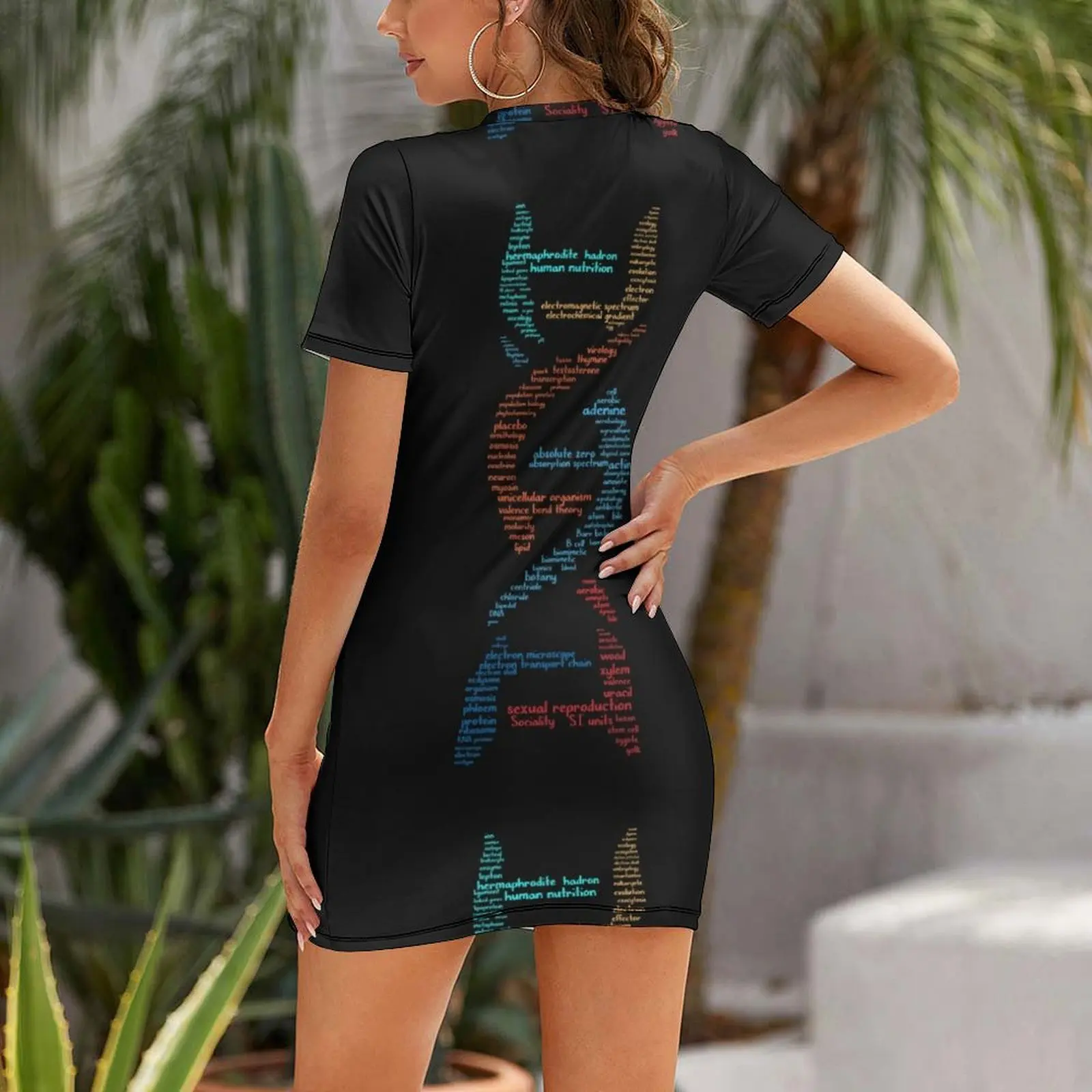 Vestido de manga corta con est - Summer Clothing Words reseña y precio