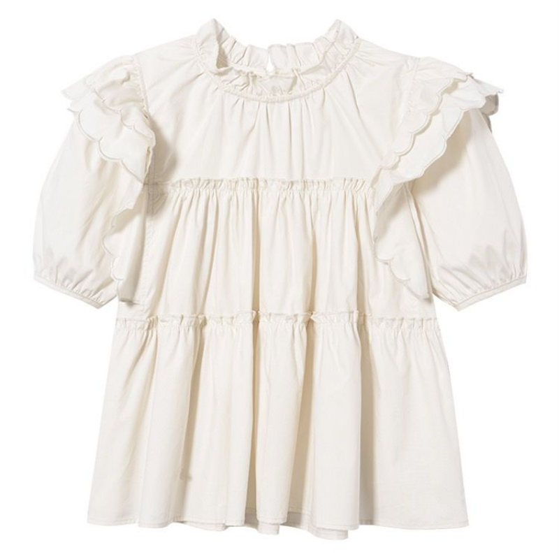 Blusa plisada holgada de manga - Summer Youth Clothing reseña y precio