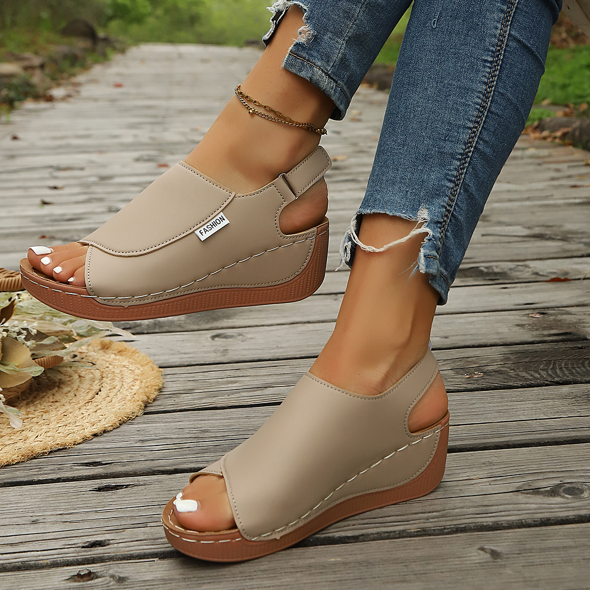 Sandalias de cuña con correa a - Summer Closet reseña y precio