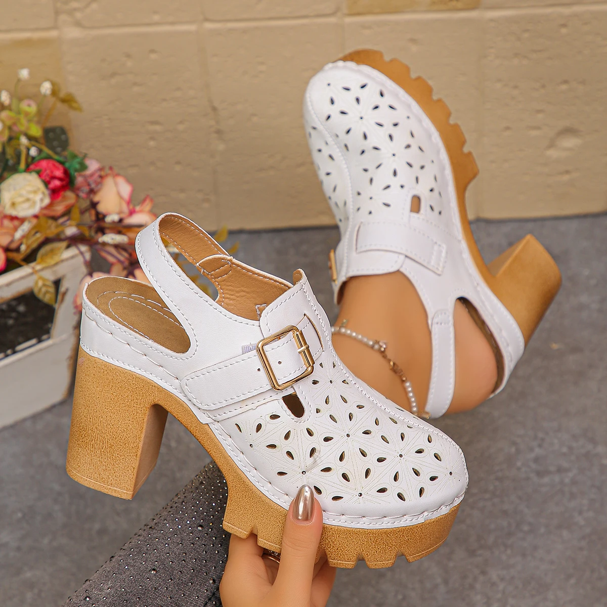 Sandalias de tacón grueso de t - Summer Closet reseña y precio