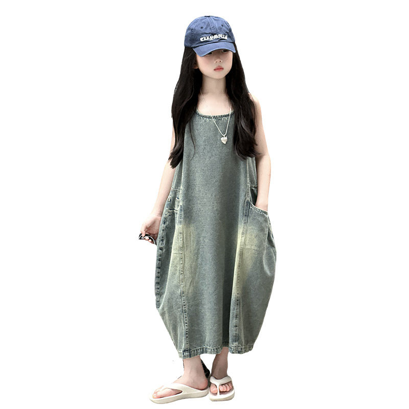 Vintage azul niños niñas alta  - Quality Summer Clothing reseña y precio