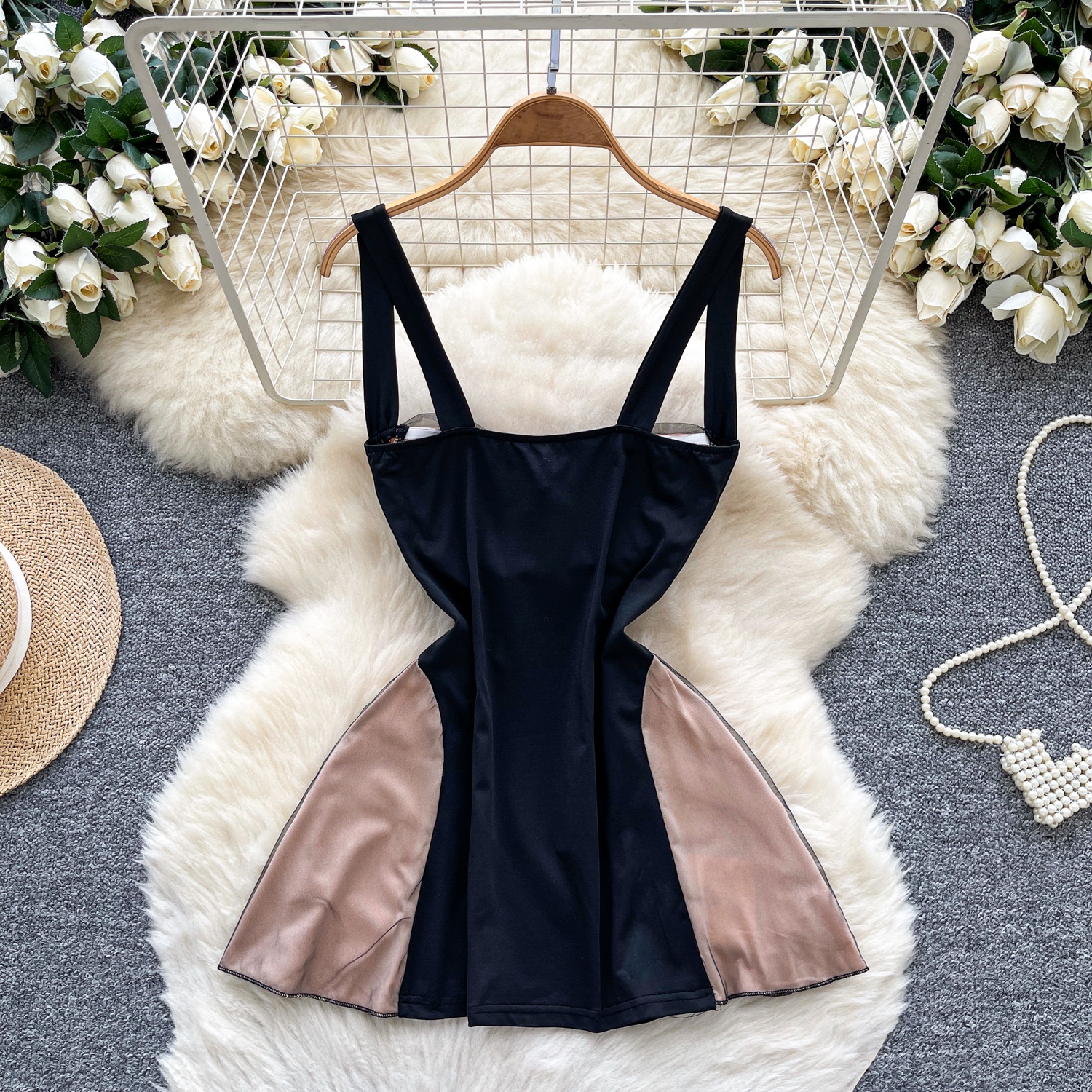 Chic vintage empalmado terciop - Summer Gauze Clothing reseña y precio