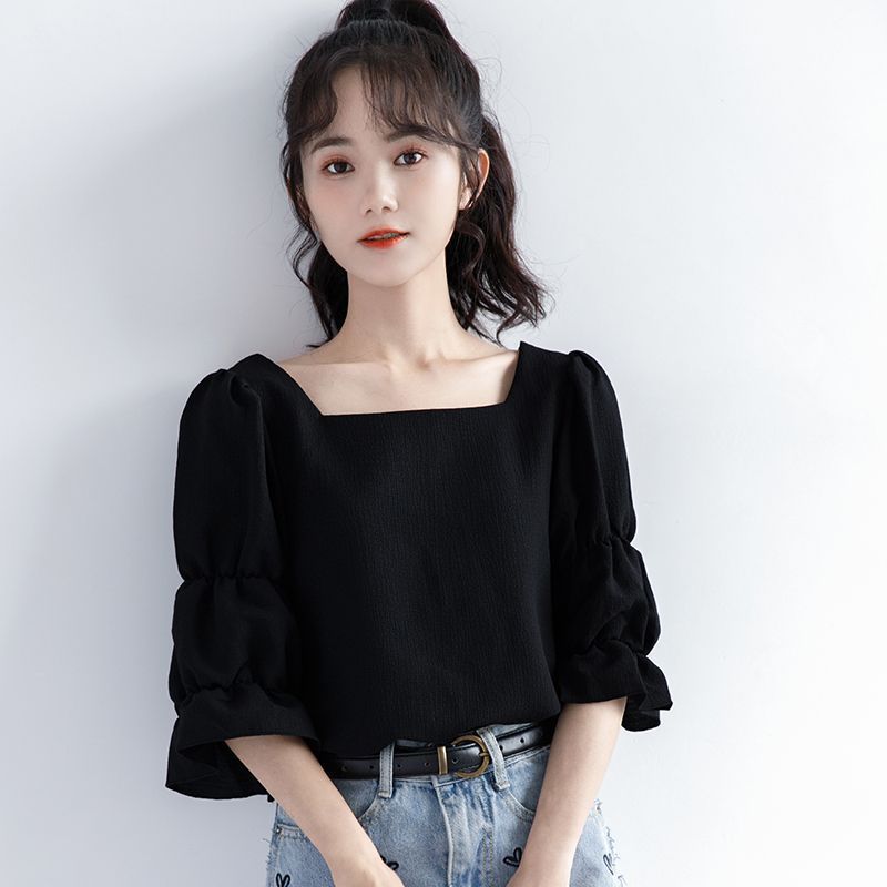 Blusa Plisada de Manga Corta,  - Summer Youth Clothing reseña y precio