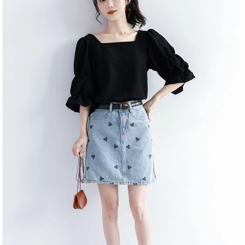 Blusa Plisada de Manga Corta,  - Summer Youth Clothing reseña y precio
