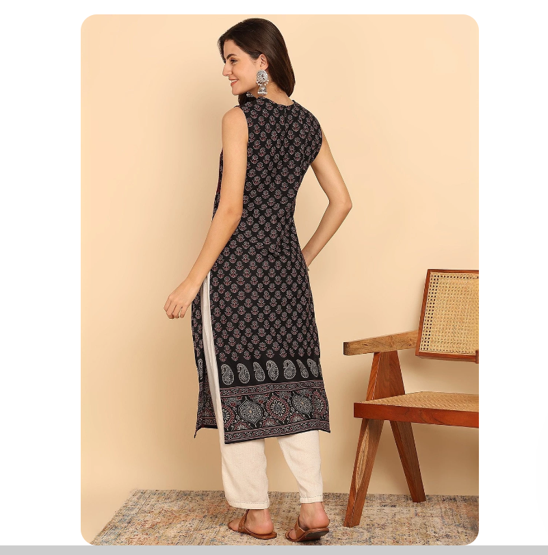 Top negro informal retro de lo - Summer Clothing India reseña y precio