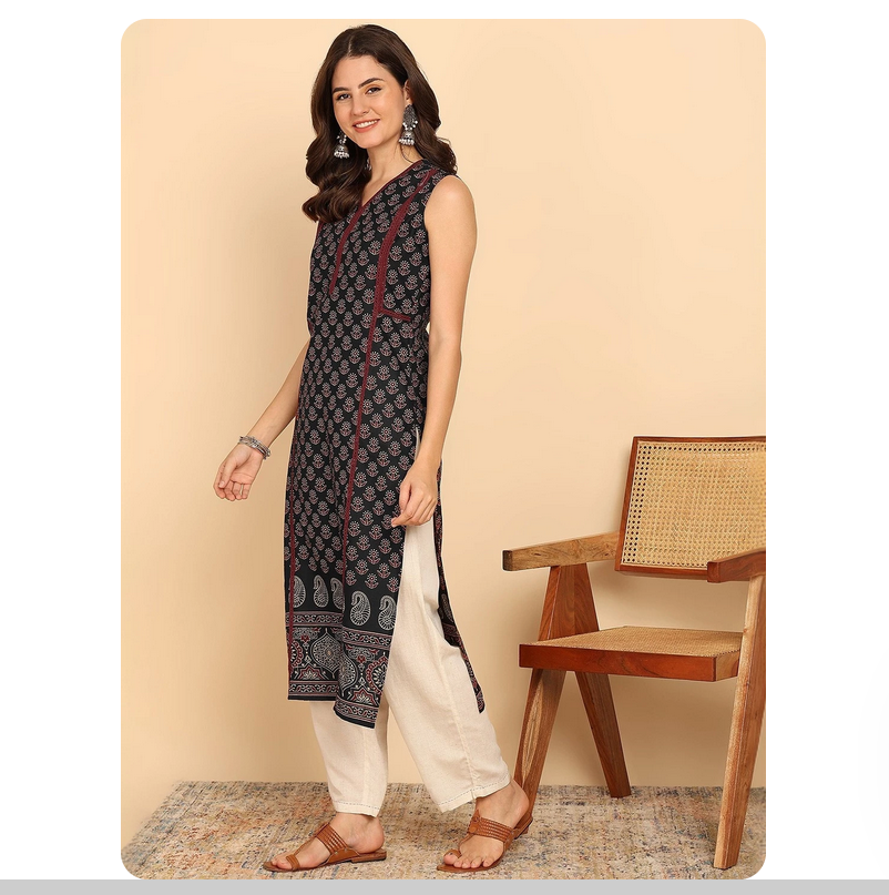 Top negro informal retro de lo - Summer Clothing India reseña y precio