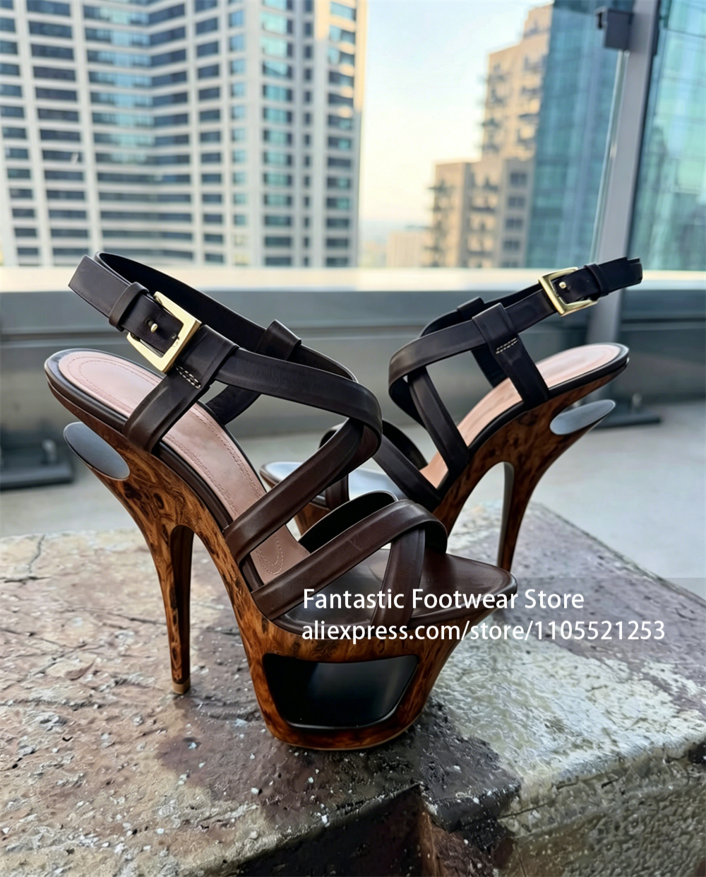 Sandalias de tacón alto con pl - Summer Clothing Items reseña y precio