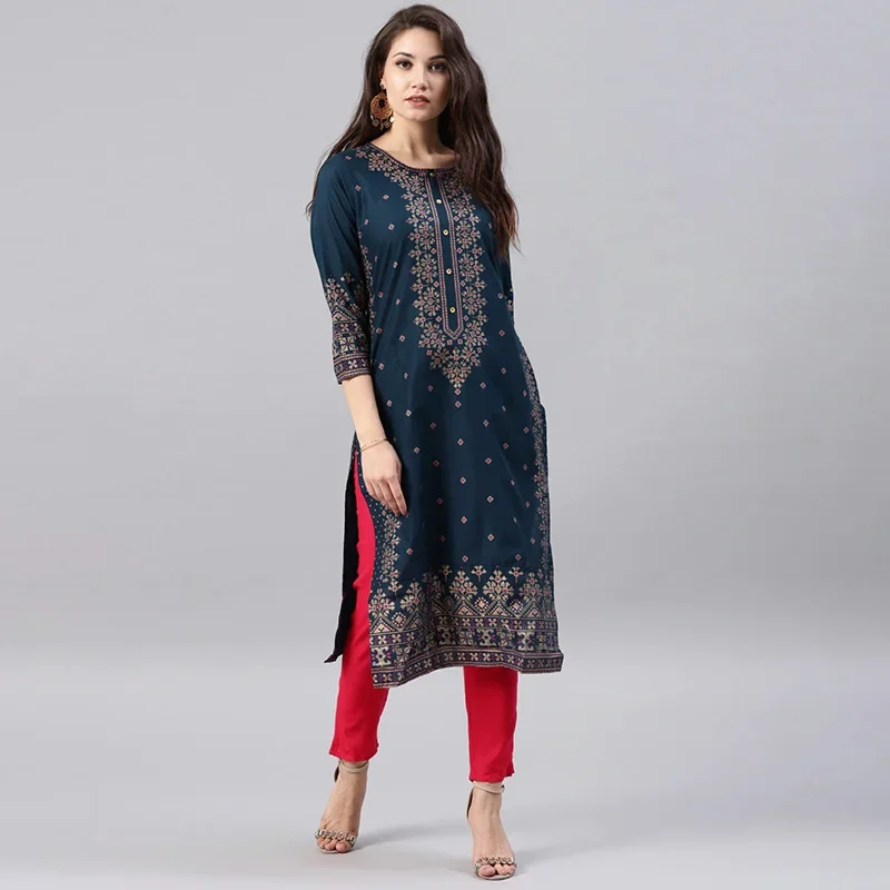 Vestido indio Kurtas para muje - Summer Clothing India reseña y precio